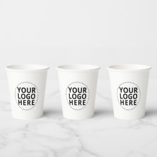 Vasos De Papel Logotipo empresarial personalizado