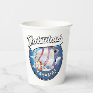 Vasos De Papel Logotipo fabuloso de Bahamas