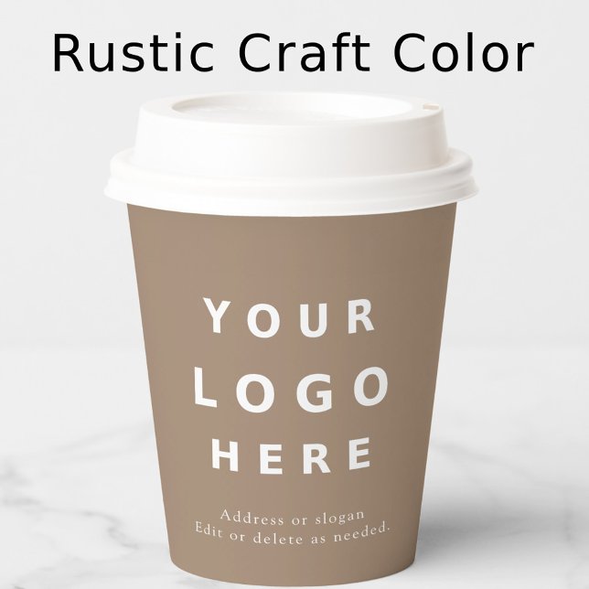 Vasos De Papel Logotipo personalizado Kraft rústico para la marca (Subido por el creador)