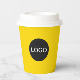 Vasos De Papel Logotipo Personalizado, Marca de Lujo en Oro