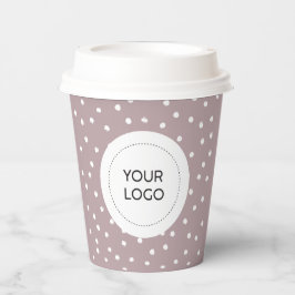 Vasos De Papel Logotipo personalizado minimalista simple de color