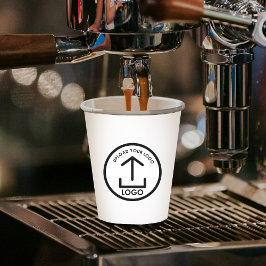 Vasos De Papel Logotipo profesional moderno y sencillo de blanco