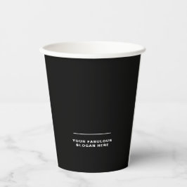 Vasos De Papel Logotipo profesional simple - Negro