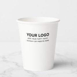 Vasos De Papel Logotipo y texto en línea personalizados