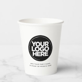 Vasos De Papel Logotipo y texto personalizados