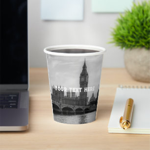 Vasos De Papel Londres Inglaterra Reino Unido Big Ben Reino Unido