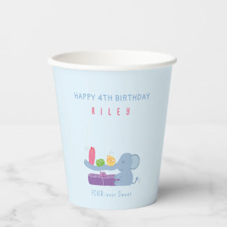 Vasos De Papel Long-Nosed Elephant & Gifts Birthday Paper Cups