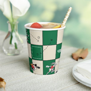 Vasos De Papel LOONEY TUNES™ Patrón de rejilla de fútbol