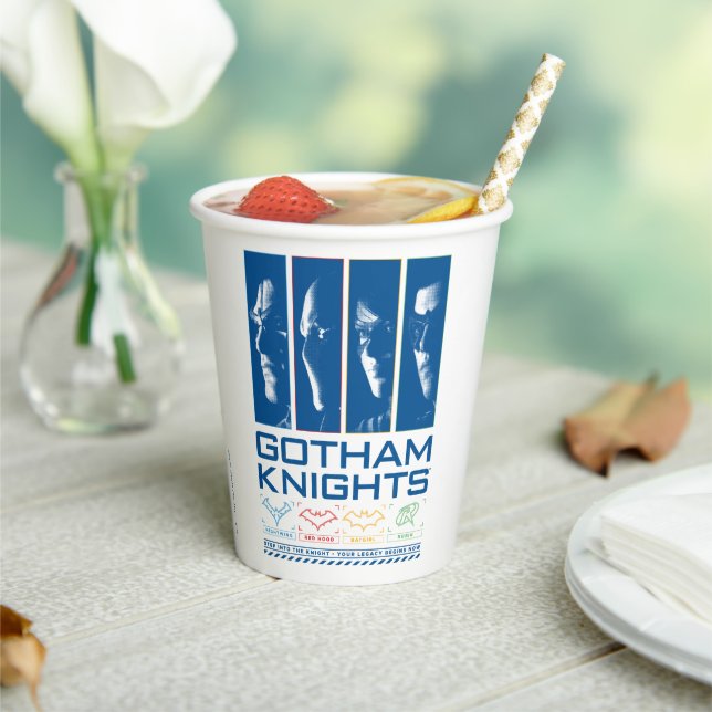 Vasos De Papel Los Caballeros Gotham Enfrentan Paneles (in situ)