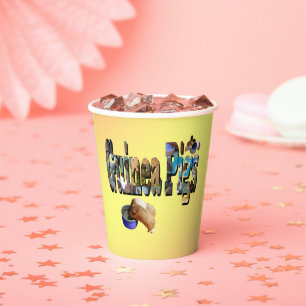 Vasos De Papel Los Cerdos De Guinea Son La Palabra, Los Cubos De