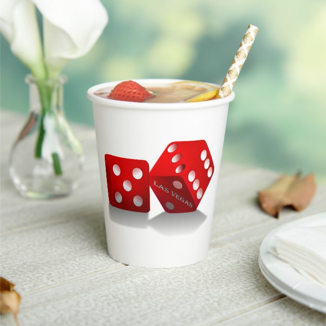 Vasos De Papel Los dados rojos de Las Vegas (in situ)