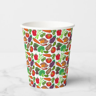 Vasos De Papel Los huertos vegetales producen verduras de Greenma