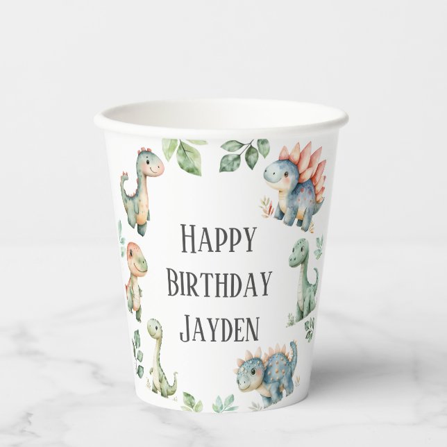 Vasos De Papel Los niños adoran la fiesta de cumpleaños temática  (Anverso)