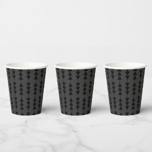 Vasos De Papel Los triángulos colgantes negros modernos y elegant