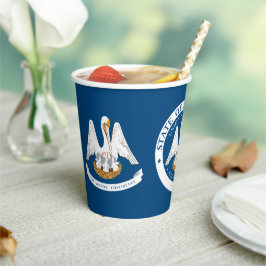 Vasos De Papel Louisianian Flag & Seal, Flag of Louisiana