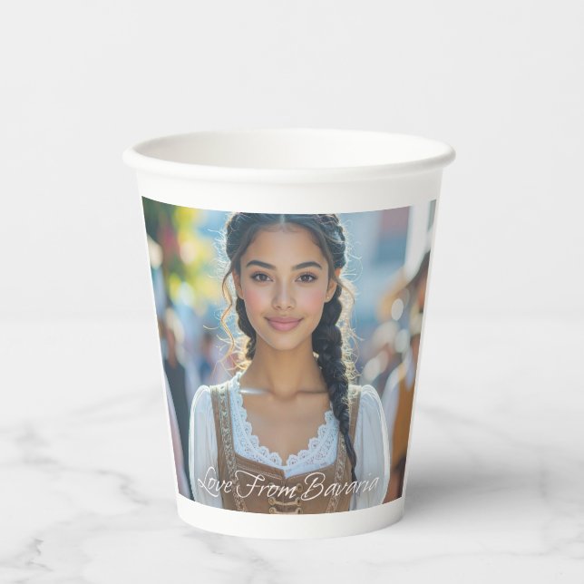 VASOS DE PAPEL LOVE FROM BAVARIA (Anverso)