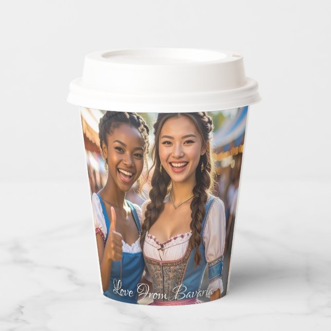 Vasos De Papel Love From Bavaria (Anverso)