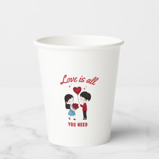 Vasos De Papel Love Is All You Need