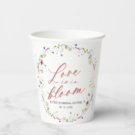 Vasos De Papel Love Is In Bloom Despedida de Soltera Flor Silvest