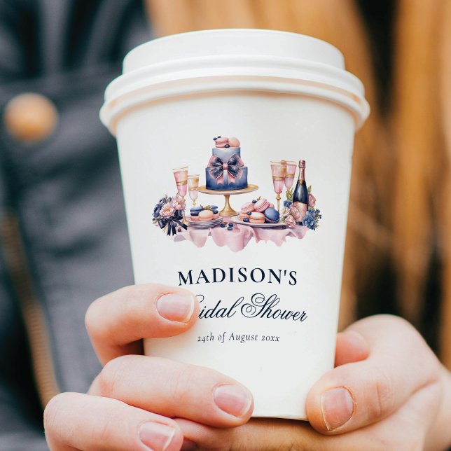 Vasos De Papel Love is sweet Desayuno de novia acuarela (Subido por el creador)