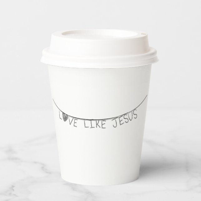 Vasos De Papel Love Like Jesus (Anverso)