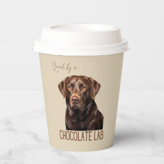 Vasos De Papel Loved By A Chocolate Lab Labrador Dog Lover 