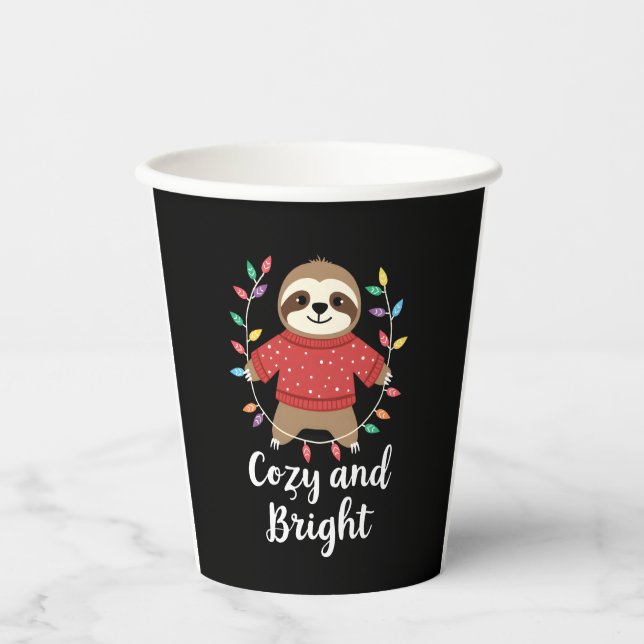 Vasos De Papel Luces De Navidad De Leche Acogedoras Y Luminosas ( (Anverso)