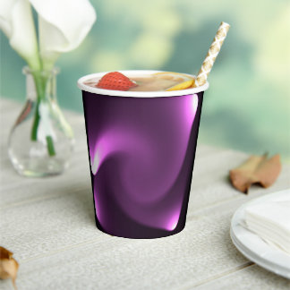 Vasos De Papel Luces de torsión púrpura