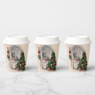 Vasos De Papel Luces de ventana de navidades