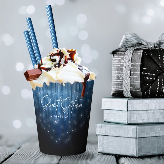 Vasos De Papel Luces en cascada Sweet 16 Blue ID790 (Subido por el creador)