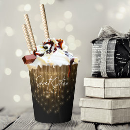 Vasos De Papel Luces en cascada Sweet 16 Gold ID790