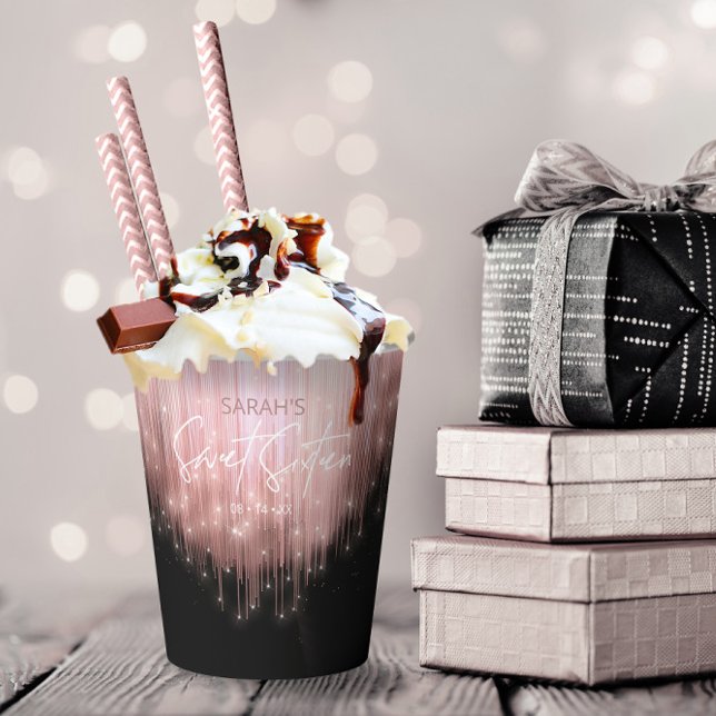 Vasos De Papel Luces en cascada Sweet 16 Gold ID790 Rosa (Subido por el creador)