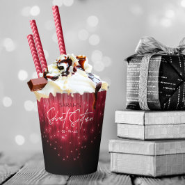 Vasos De Papel Luces en cascada Sweet 16 Red ID790