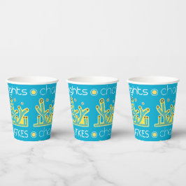 Vasos De Papel Luces Latkes Chanukah 8 oz.