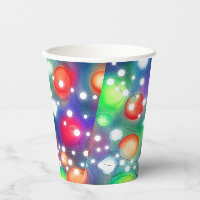 Vasos De Papel Luces navidades (Anverso)