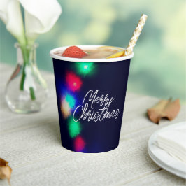 Vasos De Papel Luces navideñas de Feliz