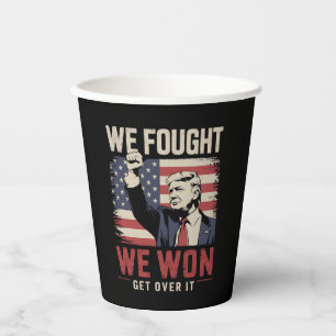 Vasos De Papel Luchamos Ganamos Supéralo Trump 47º Presidente