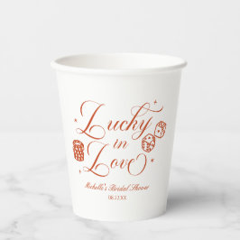 Vasos De Papel Lucky In Love Juego de Cartas Casino Despedida de 