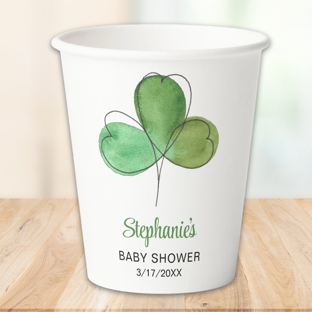 Vasos De Papel Lucky Little Shamrock Baby Shower (Subido por el creador)