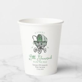 Vasos De Papel Lucky Little Shamrock St Patrics Baby Shower