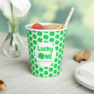 Vasos De Papel Lucky One First Birthday Paper Cups