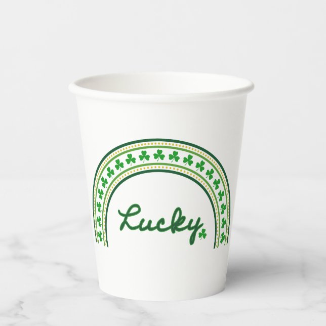 Vasos De Papel Lucky Shamrock (Anverso)
