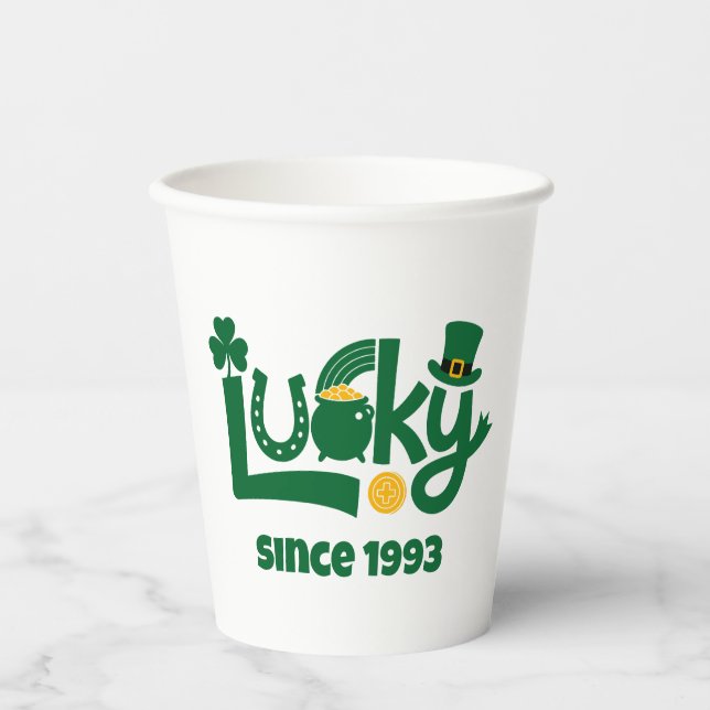 Vasos De Papel Lucky since Year (Anverso)