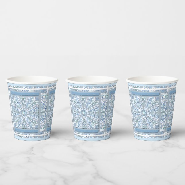 Vasos De Papel Lugar cerámico Azul claro (Multi)