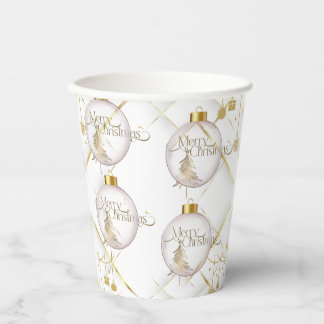 Vasos De Papel Lujo Navidades Feliz Navidad en Oro