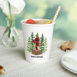 Vasos De Papel Lumberjack 1er Cumpleaños Buffalo Plaid