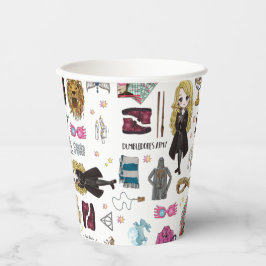Vasos De Papel Luna Lovegood Mágica Acuarela