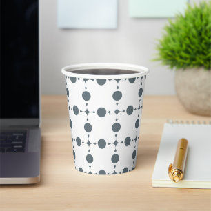 Vasos De Papel Lunares grises, Patrón de lunares, Lunares, puntea