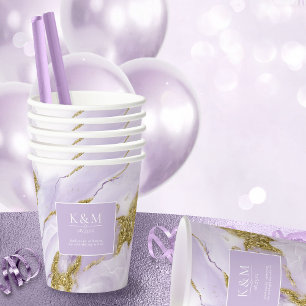 Vasos De Papel Lux Ink Lavender Resumen ID990