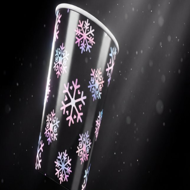 Vasos De Papel Luxury Holographic Snowflake Christmas Collection  (Subido por el creador)
